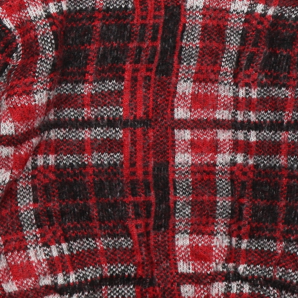 F&F Girls Multicoloured Check Knit Pullover Jumper Size 10-11 Years