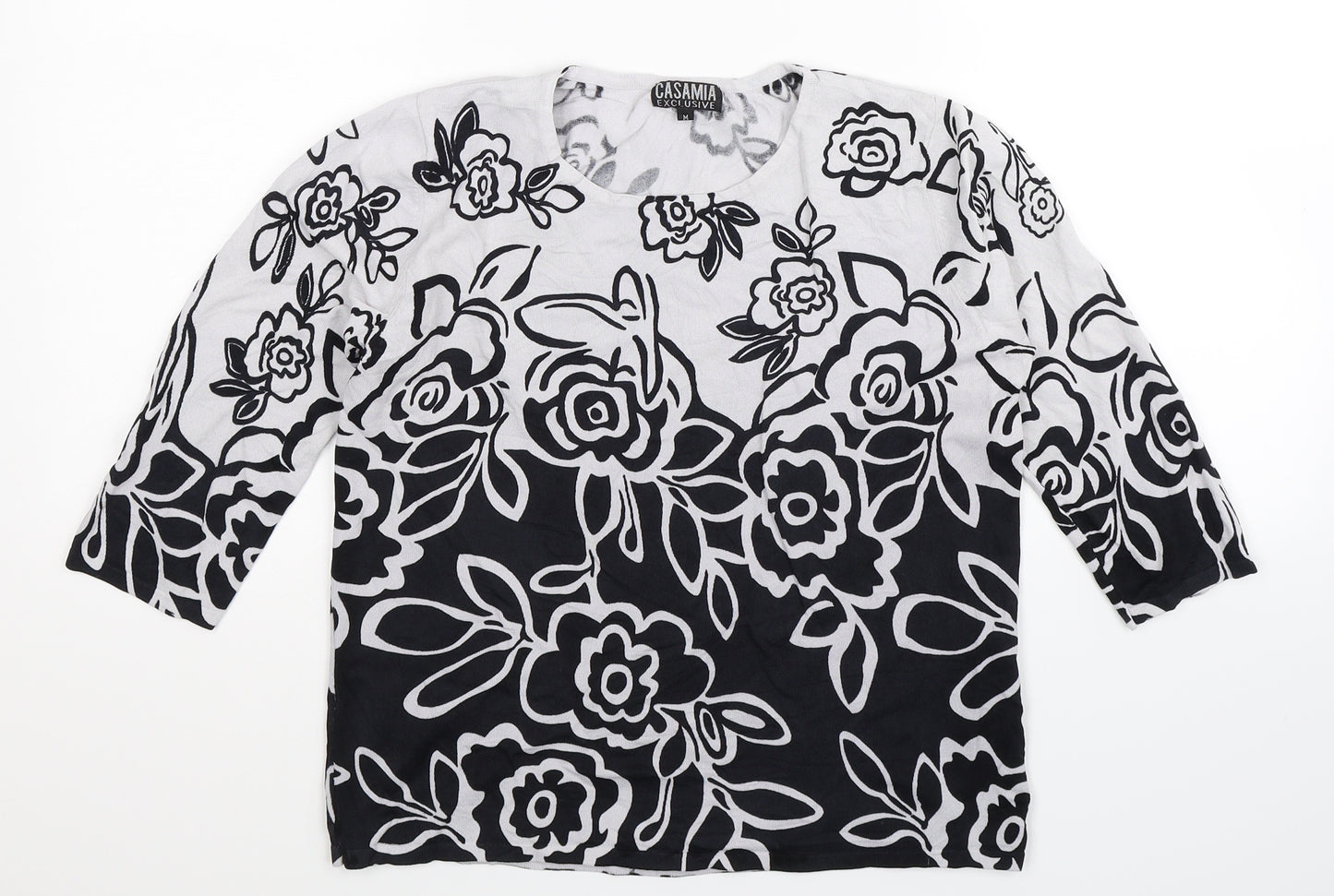 Casamia Womens Multicoloured Floral  Basic T-Shirt Size M