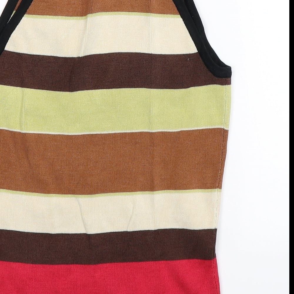 NEXT Womens Multicoloured Striped Knit Pullover Jumper Size 12