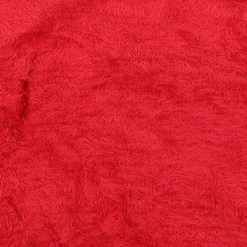 Primark Girls Red  Knit Pullover Jumper Size 5-6 Years