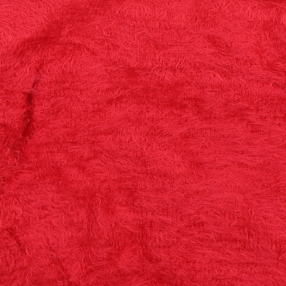 Primark Girls Red  Knit Pullover Jumper Size 5-6 Years