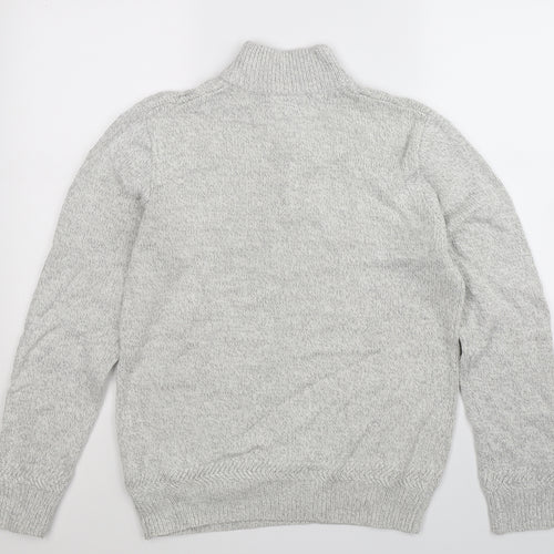 TU Mens Grey  Knit Pullover Jumper Size M