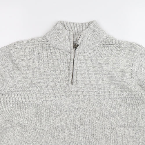 TU Mens Grey  Knit Pullover Jumper Size M