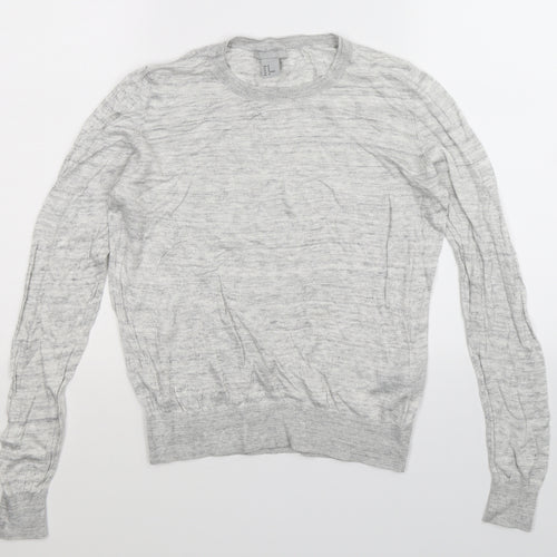 H&M Womens Grey  Knit Pullover Jumper Size M