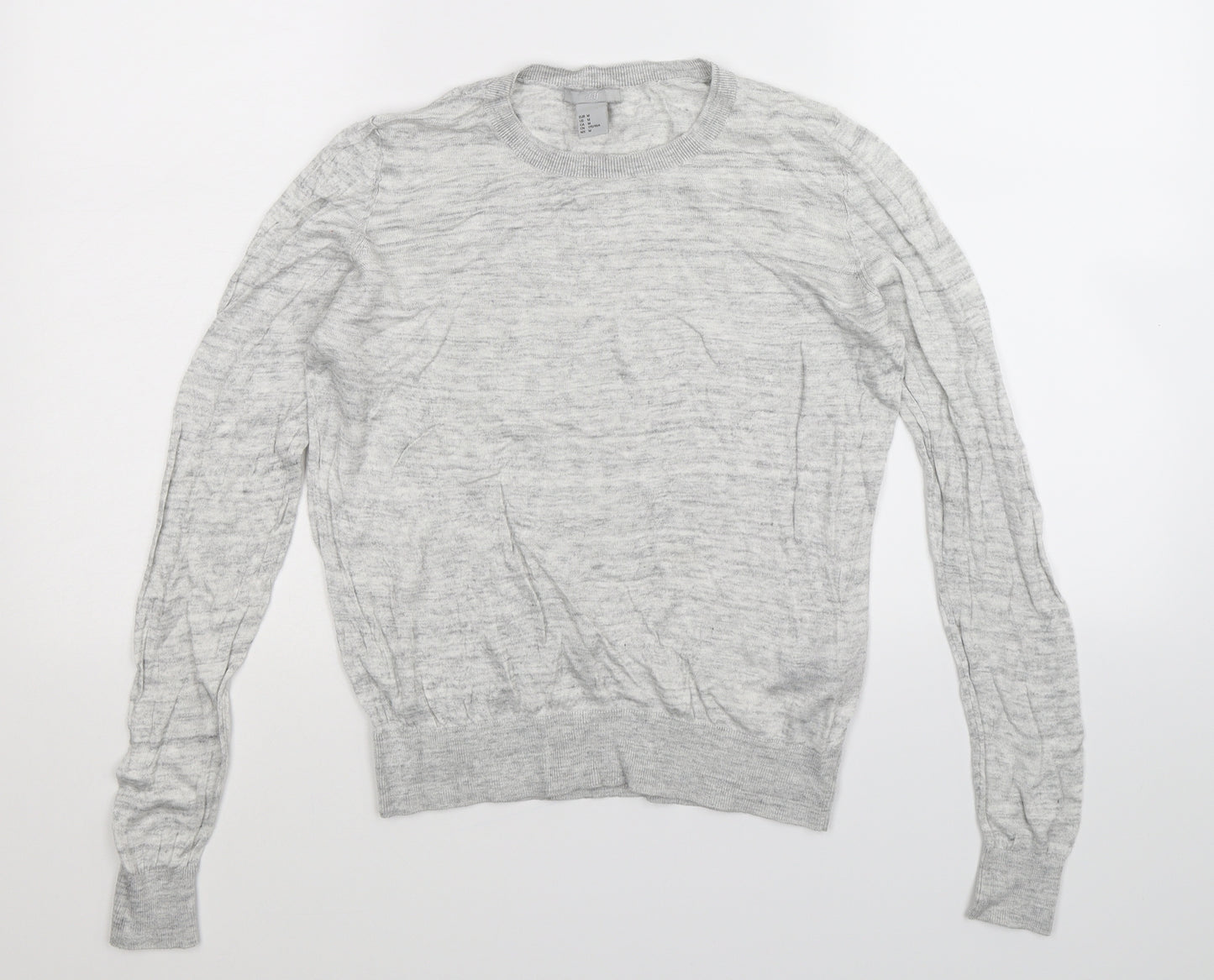H&M Womens Grey  Knit Pullover Jumper Size M