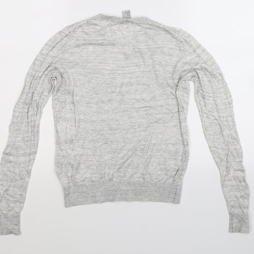 H&M Womens Grey  Knit Pullover Jumper Size M