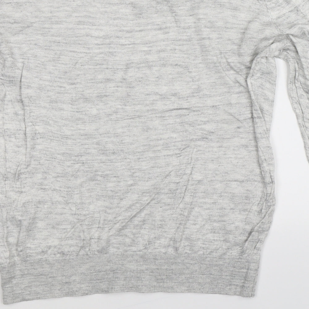 H&M Womens Grey  Knit Pullover Jumper Size M