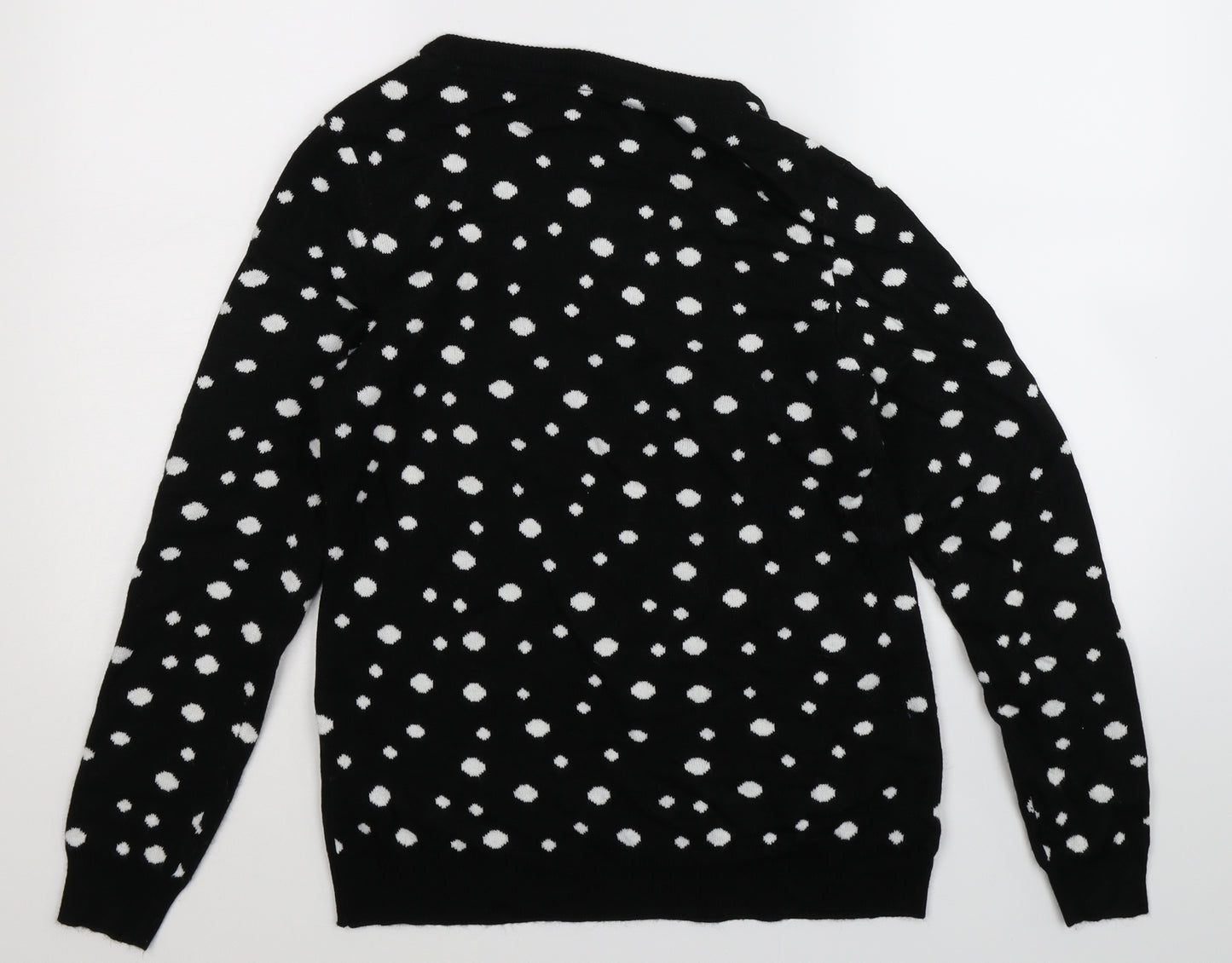 bonprix Womens Black  Knit Pullover Jumper Size S  - Christmas