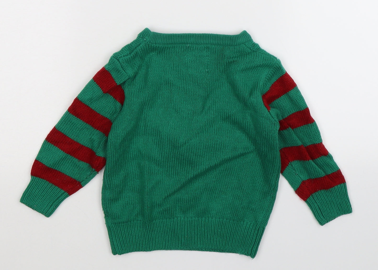 George Baby Green  Knit Pullover Jumper Size 12-18 Months  - Christmas