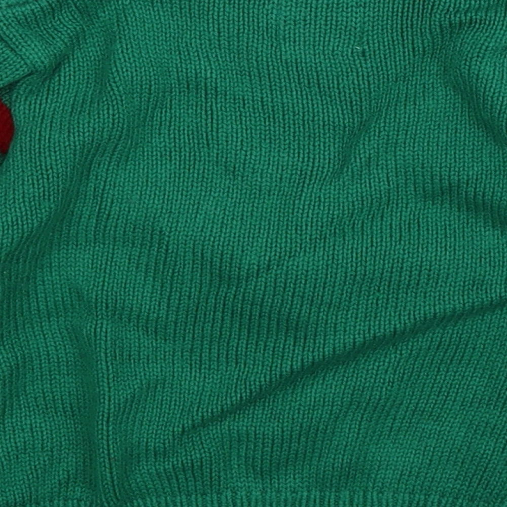 George Baby Green  Knit Pullover Jumper Size 12-18 Months  - Christmas