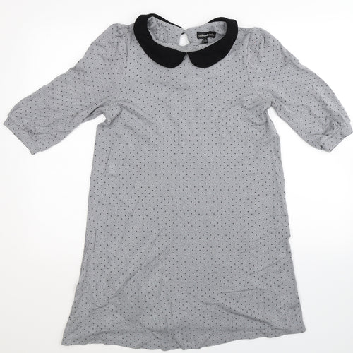 CODE Womens Grey Polka Dot  Mini  Size 12