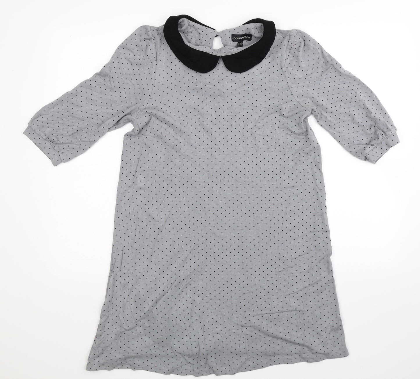 CODE Womens Grey Polka Dot  Mini  Size 12