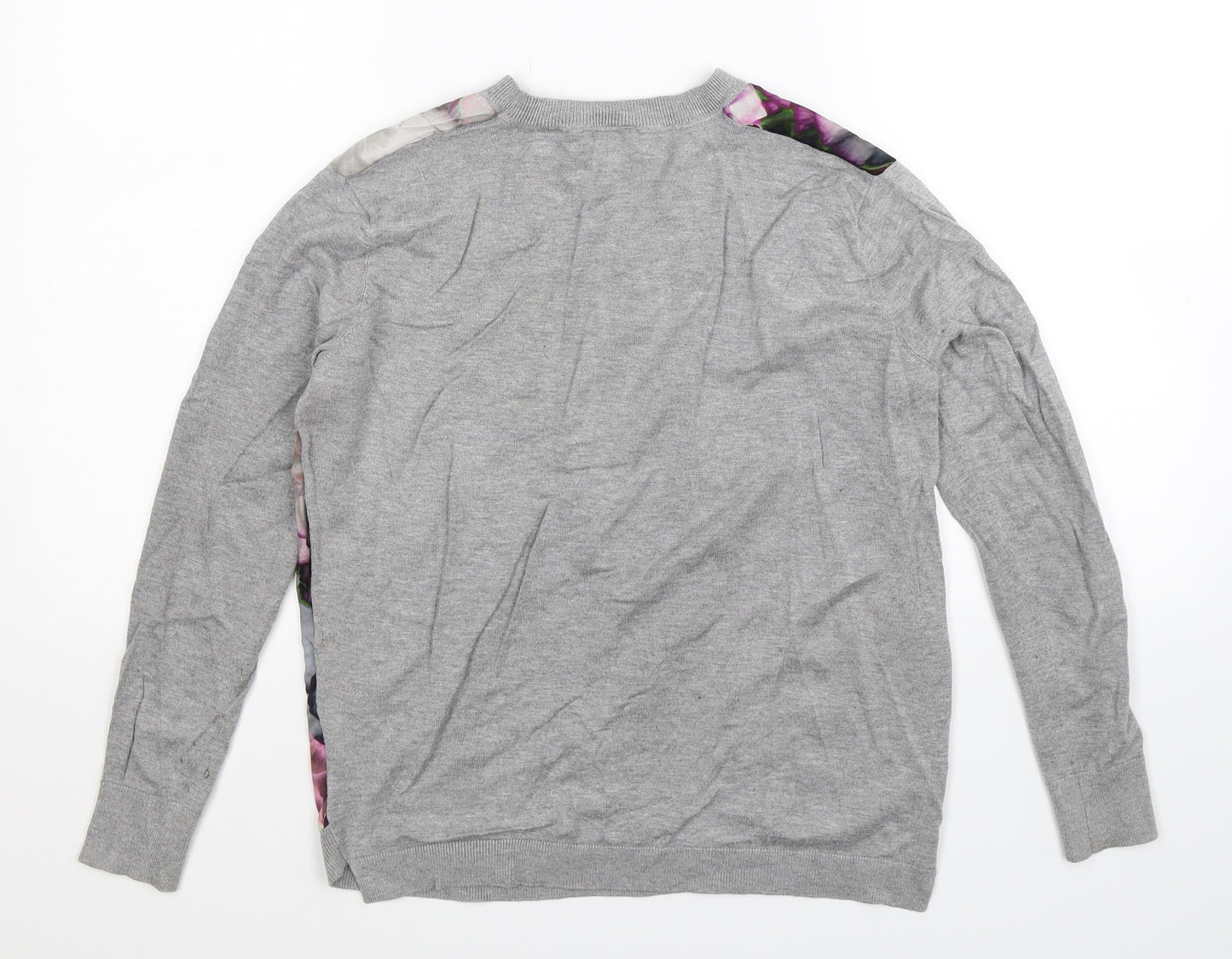 Ted Baker Womens Multicoloured Floral Knit Pullover Jumper Size S