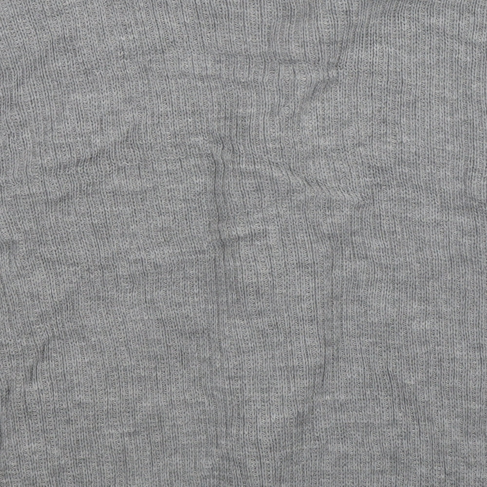 Marks and Spencer Mens Grey Geometric Knit Cardigan Jumper Size L