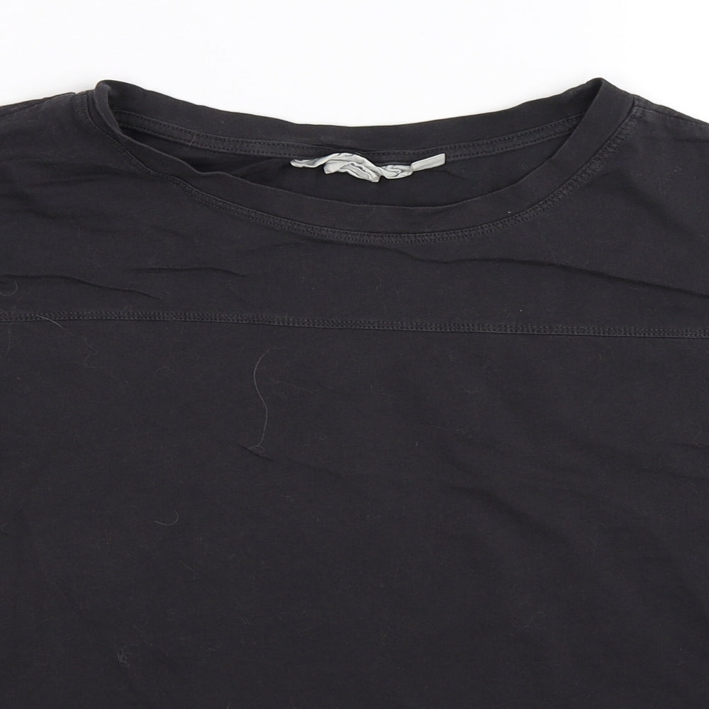 H&M Womens Black Striped  Basic T-Shirt Size M