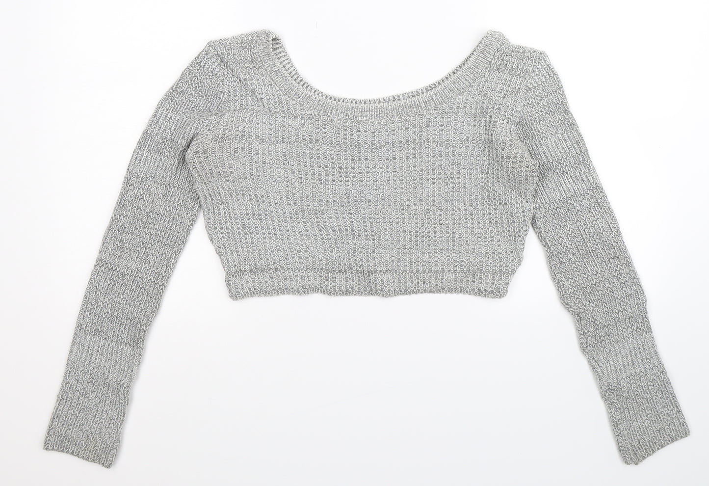 Missguided Womens Grey  Knit Pullover Jumper Size 10