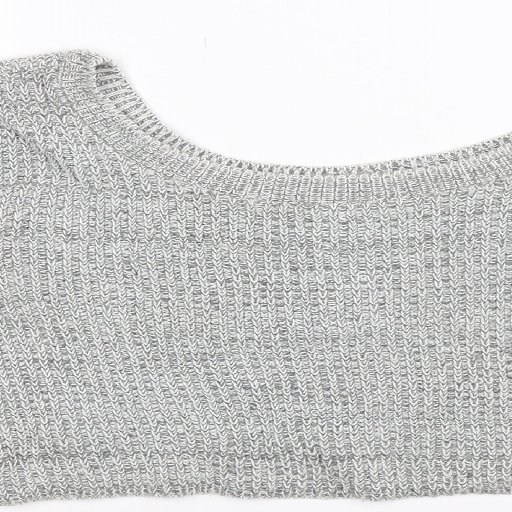 Missguided Womens Grey  Knit Pullover Jumper Size 10