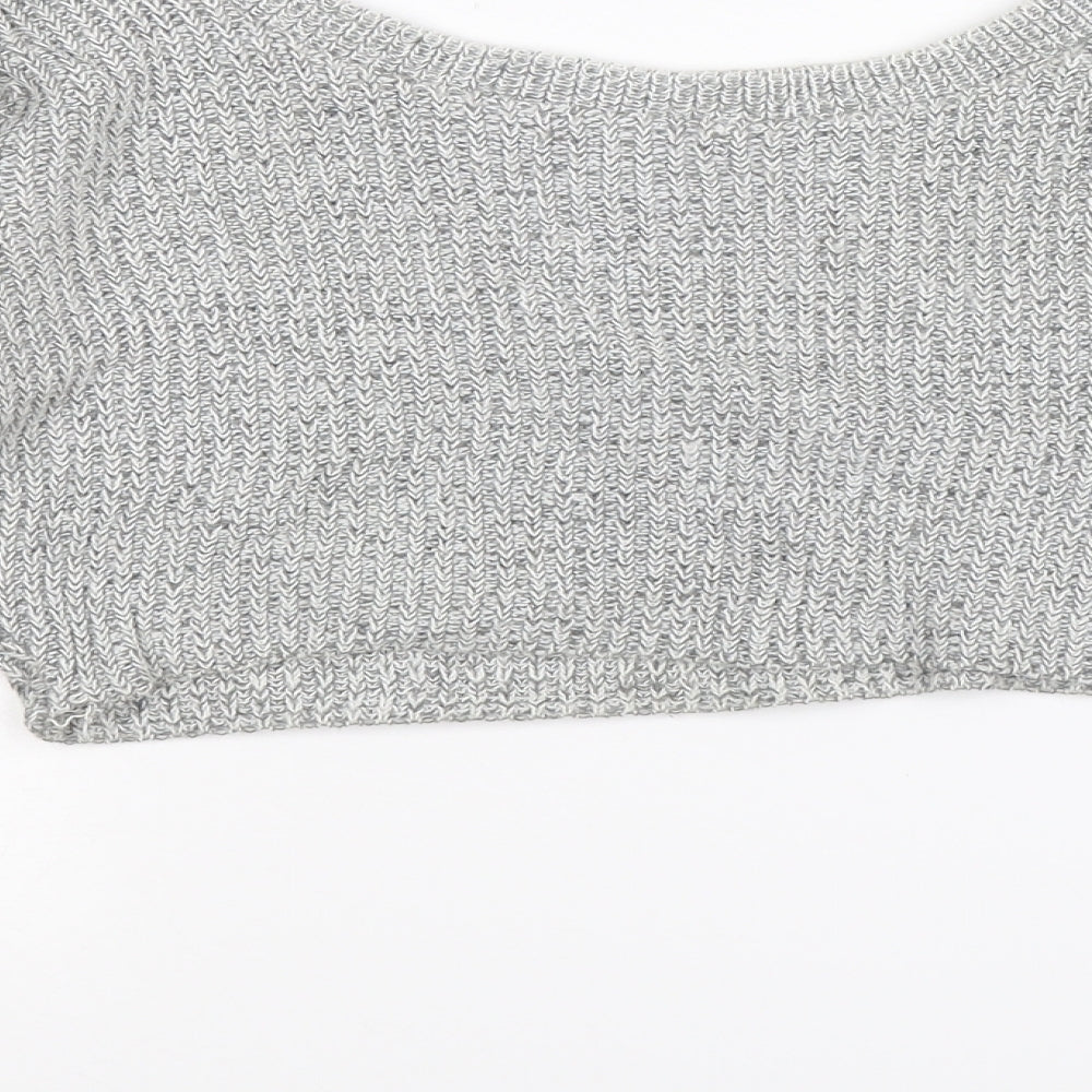 Missguided Womens Grey  Knit Pullover Jumper Size 10
