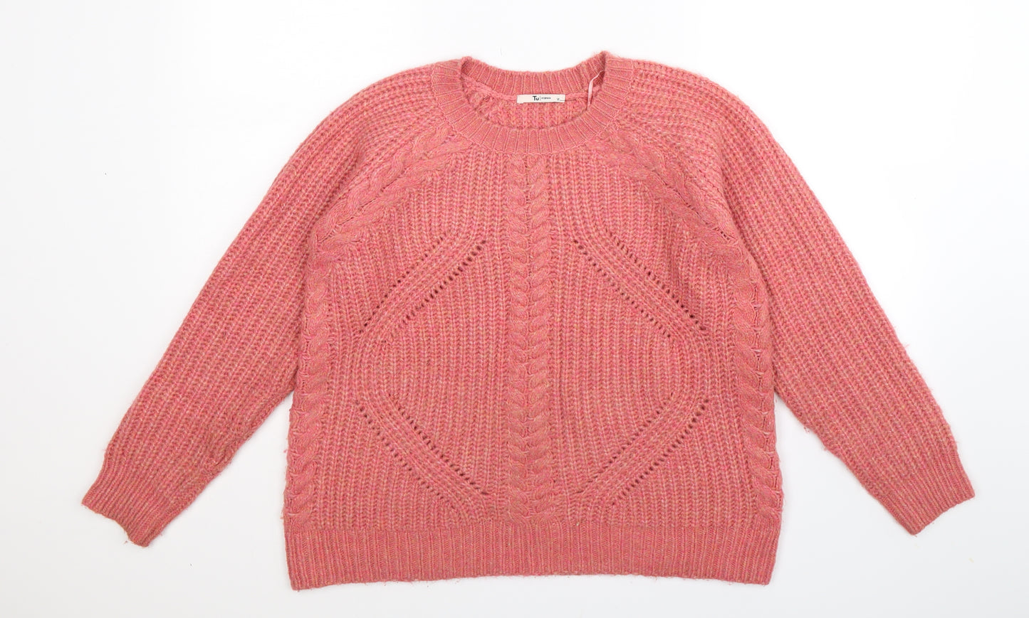 TU Womens Pink  Knit Pullover Jumper Size 10