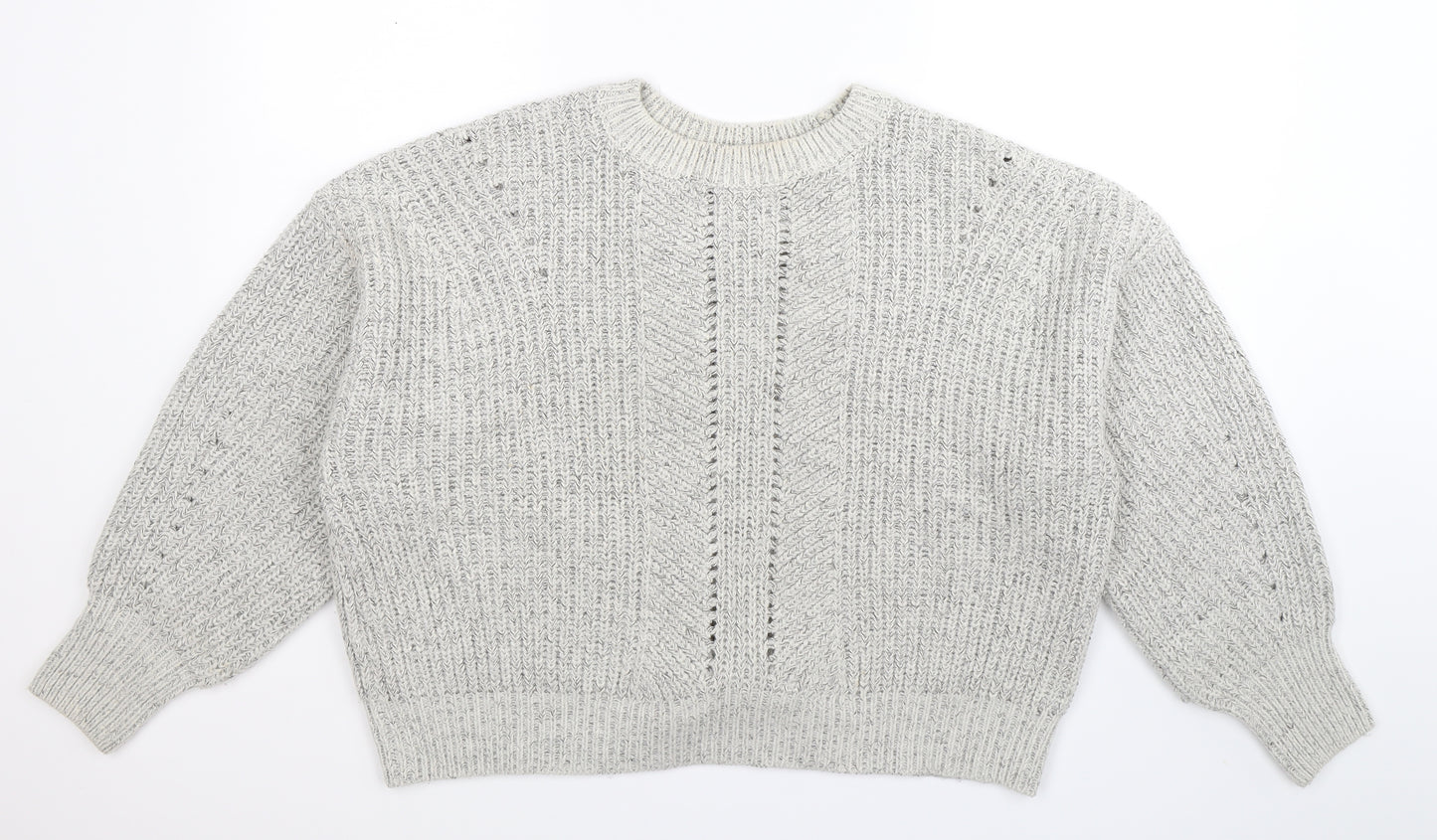 New Look Womens Grey  Knit Pullover Jumper Size L  - Oversized