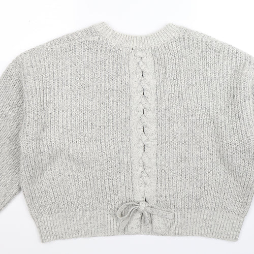 New Look Womens Grey  Knit Pullover Jumper Size L  - Oversized
