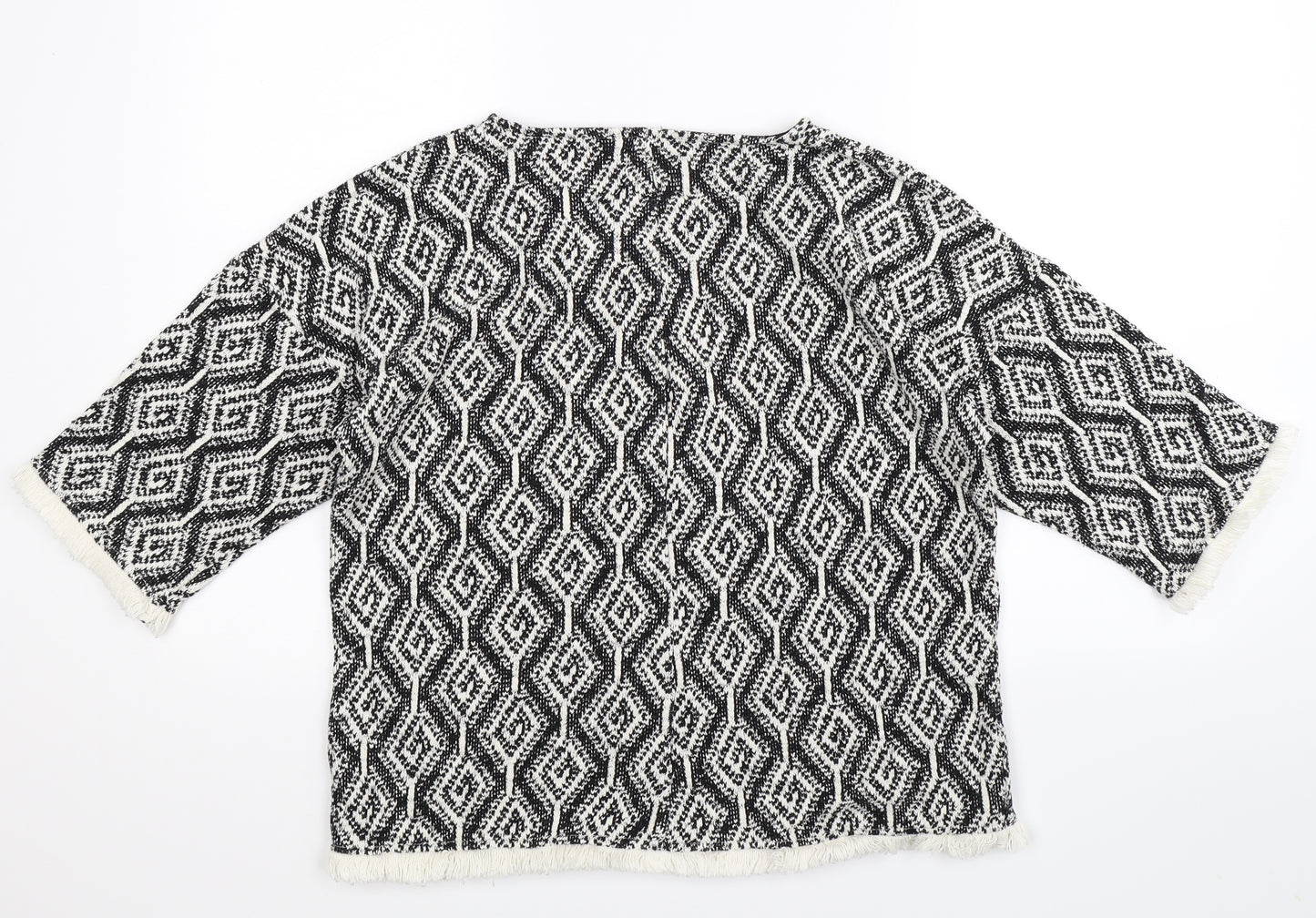 Bonmarché Womens Multicoloured Geometric Knit Pullover Jumper Size 10