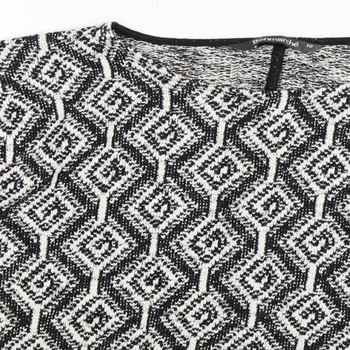 Bonmarché Womens Multicoloured Geometric Knit Pullover Jumper Size 10
