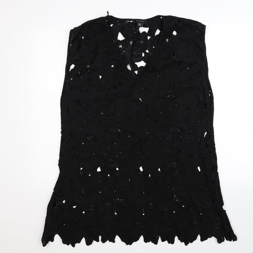 Atmosphere Womens Black Floral  Basic Blouse Size XL