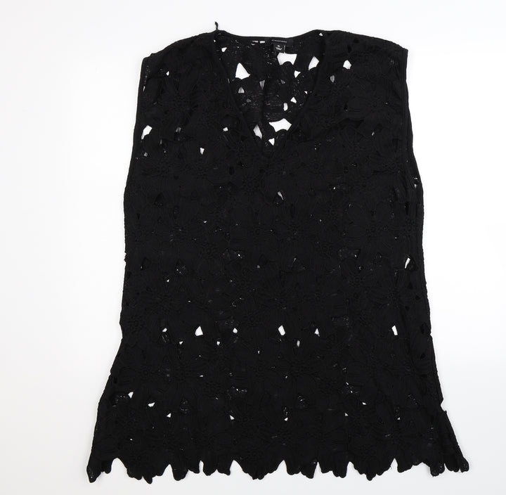 Atmosphere Womens Black Floral  Basic Blouse Size XL