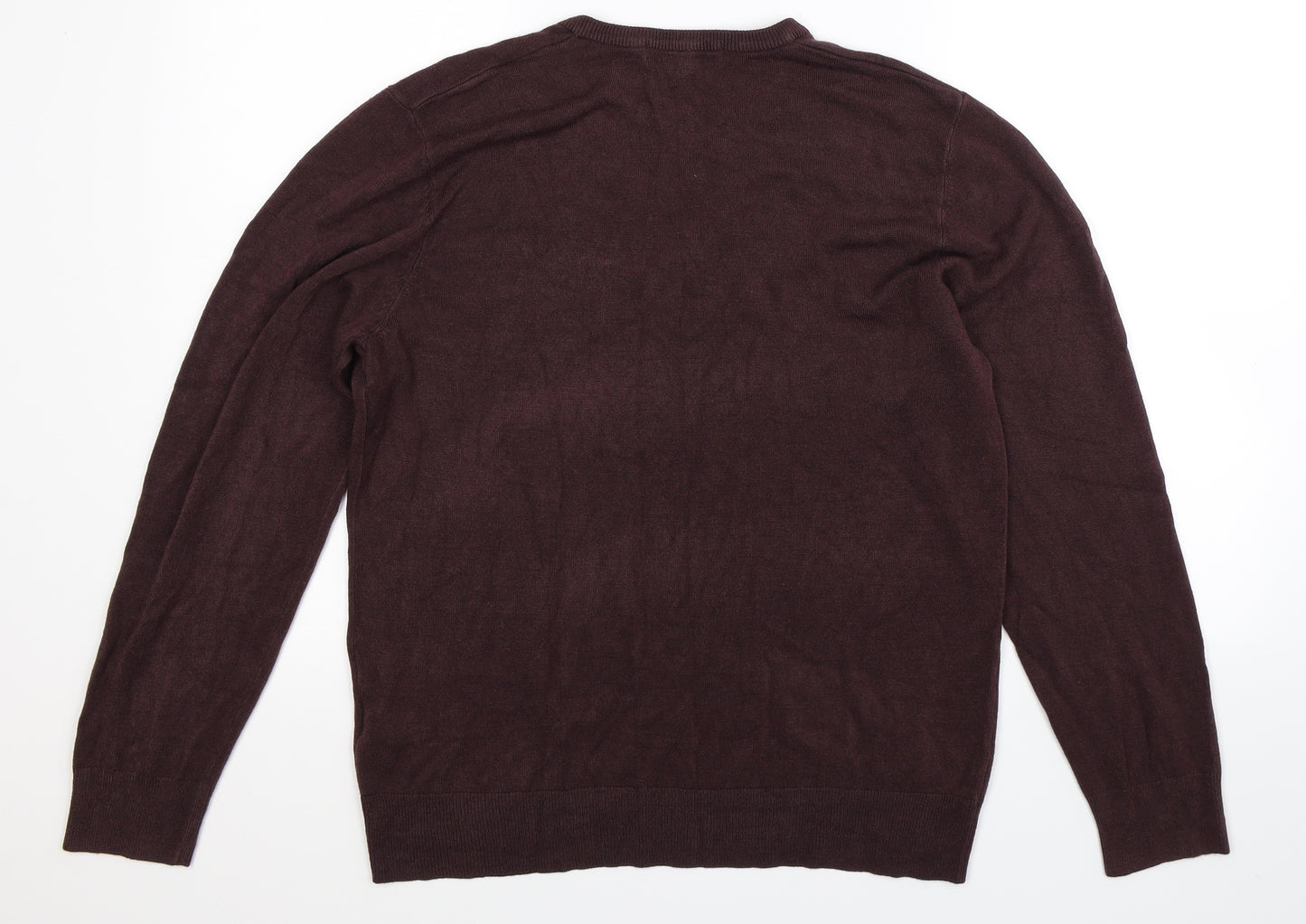 Marks and Spencer Mens Brown  Knit Pullover Jumper Size L