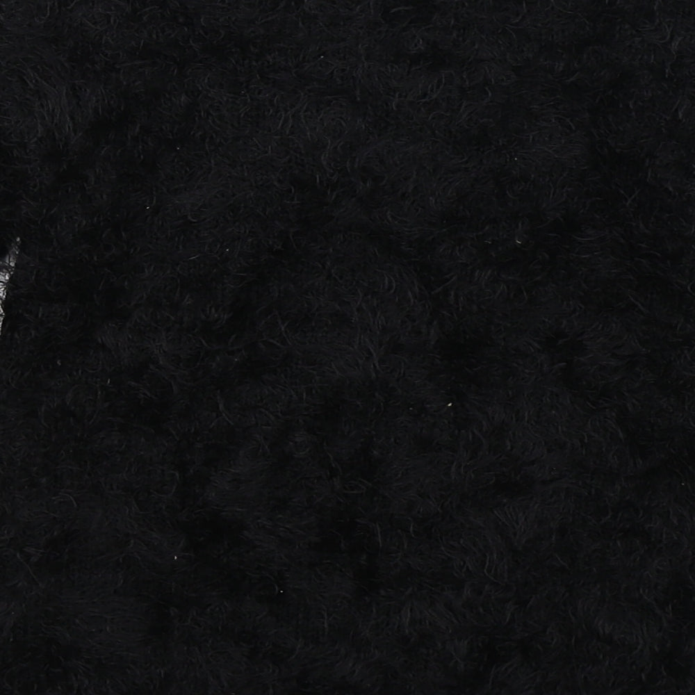 F&F Girls Black  Knit Pullover Jumper Size 6-7 Years