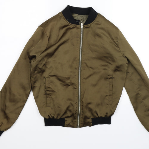 New Look Girls Green   Bomber Jacket Jacket Size 12-13 Years