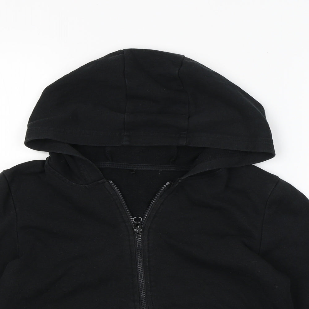 George Boys Black   Full Zip Hoodie Size 8-9 Years