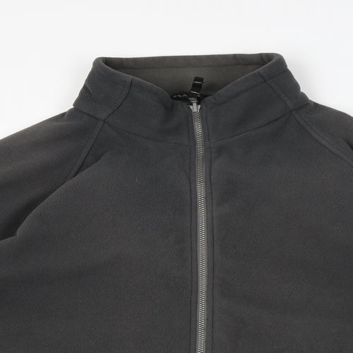 Wynnster Mens Grey  Flannel Full Zip Jumper Size XL