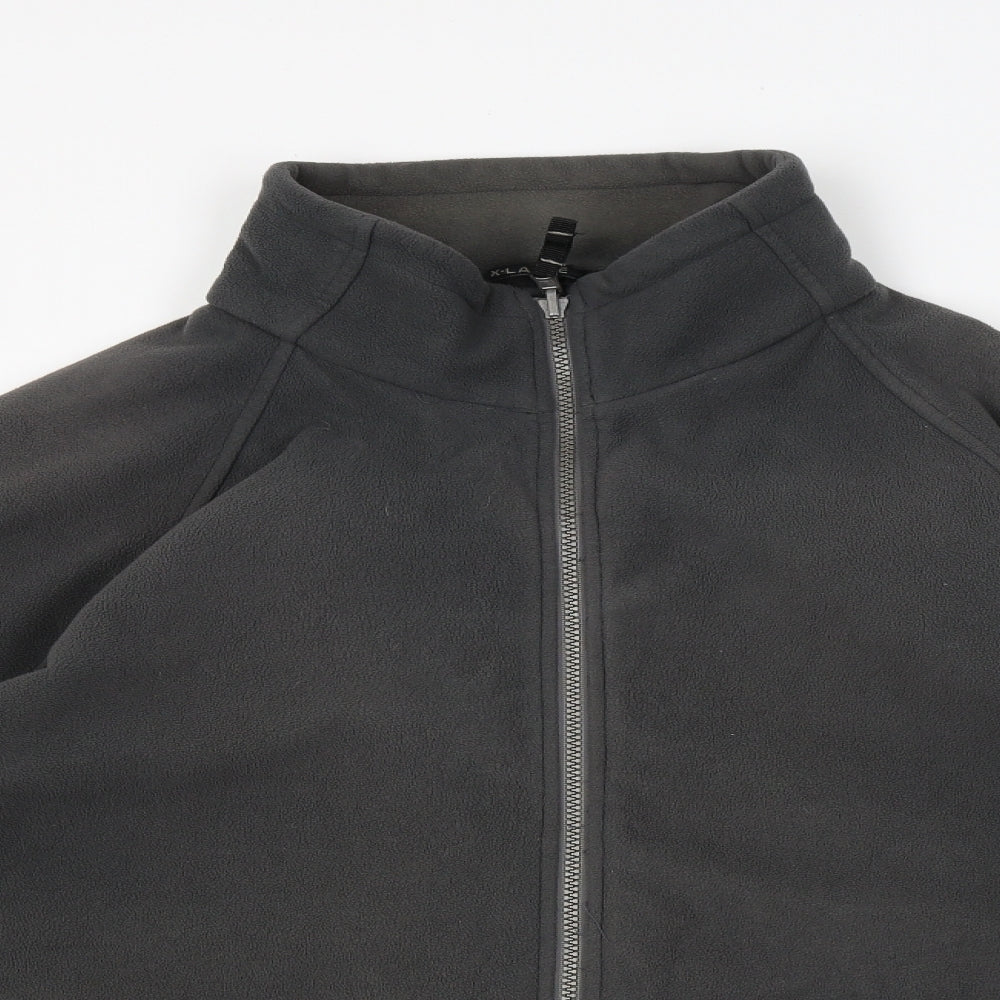Wynnster Mens Grey  Flannel Full Zip Jumper Size XL