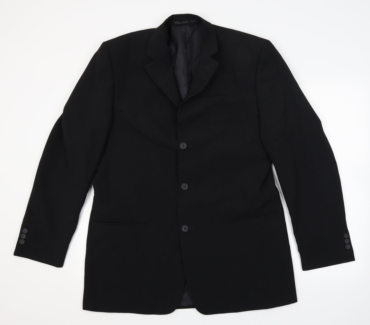 George Mens Black   Jacket Suit Jacket Size 40