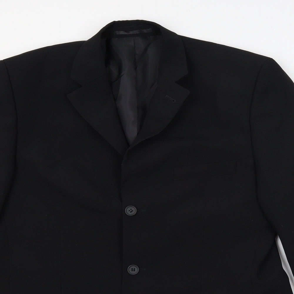 George Mens Black   Jacket Suit Jacket Size 40