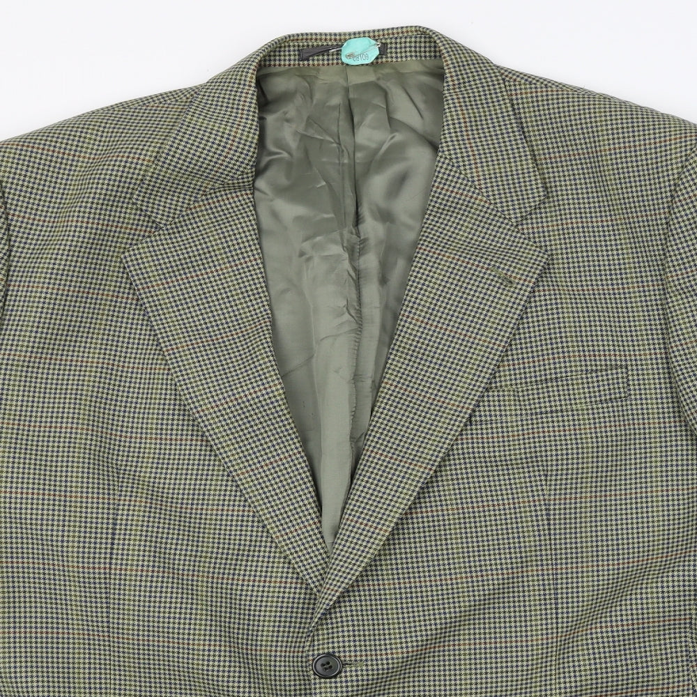 Milano Mens Brown Houndstooth Tweed Jacket Suit Jacket