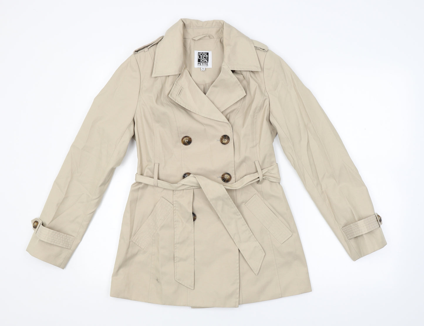 Debenhams Womens Beige   Trench Coat Coat Size 6