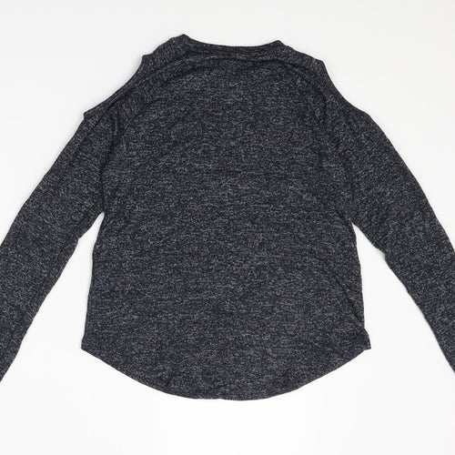 abercrombie kids Girls Grey   Basic T-Shirt Size 11-12 Years  - Shoulder cut out