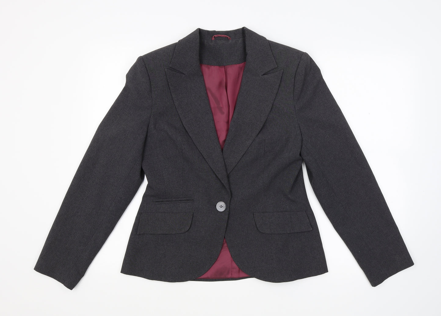 New Look Womens Grey   Jacket Suit Jacket Size 12