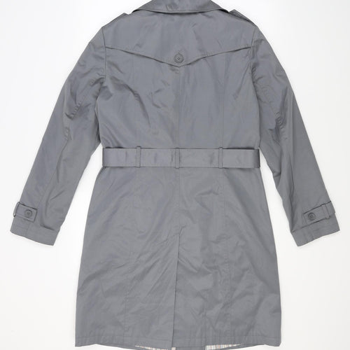 MALVIN Womens Grey   Trench Coat Coat Size 12
