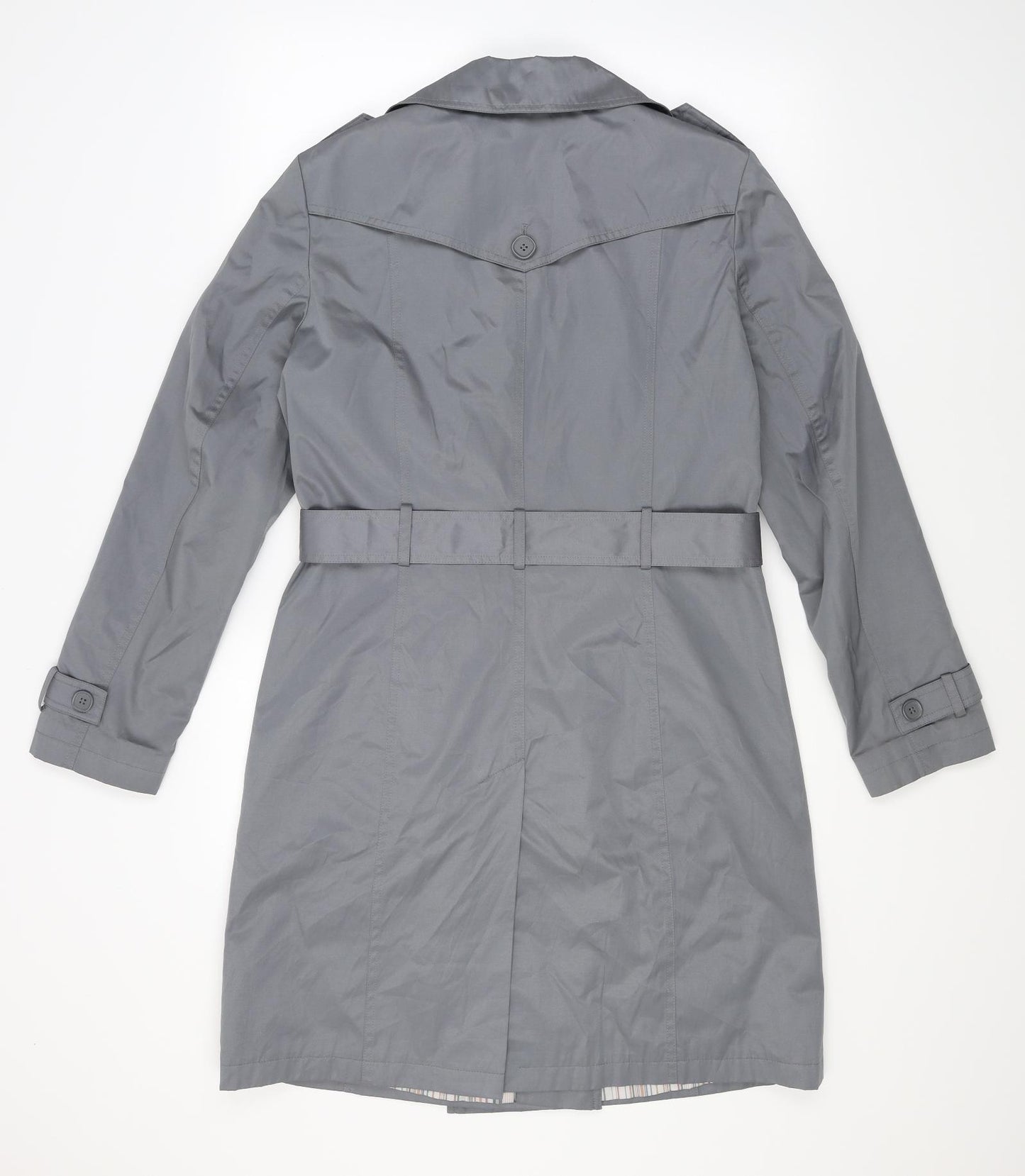 MALVIN Womens Grey   Trench Coat Coat Size 12