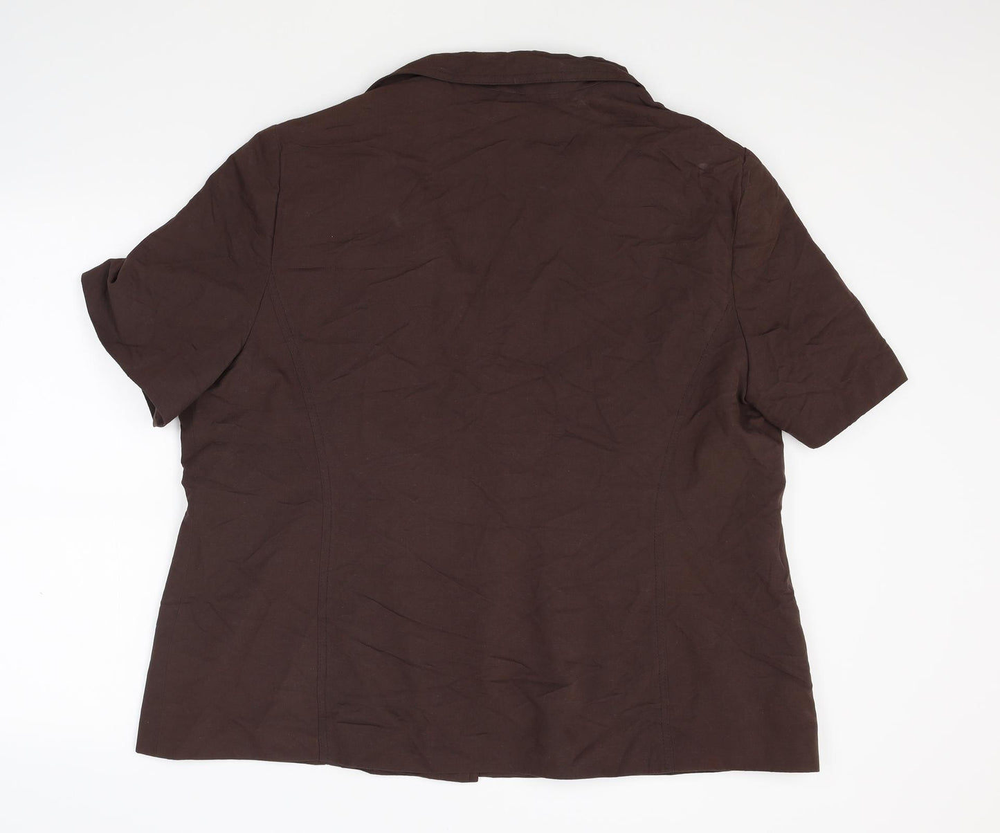 M&Co Womens Brown   Jacket  Size 24  - short sleeve