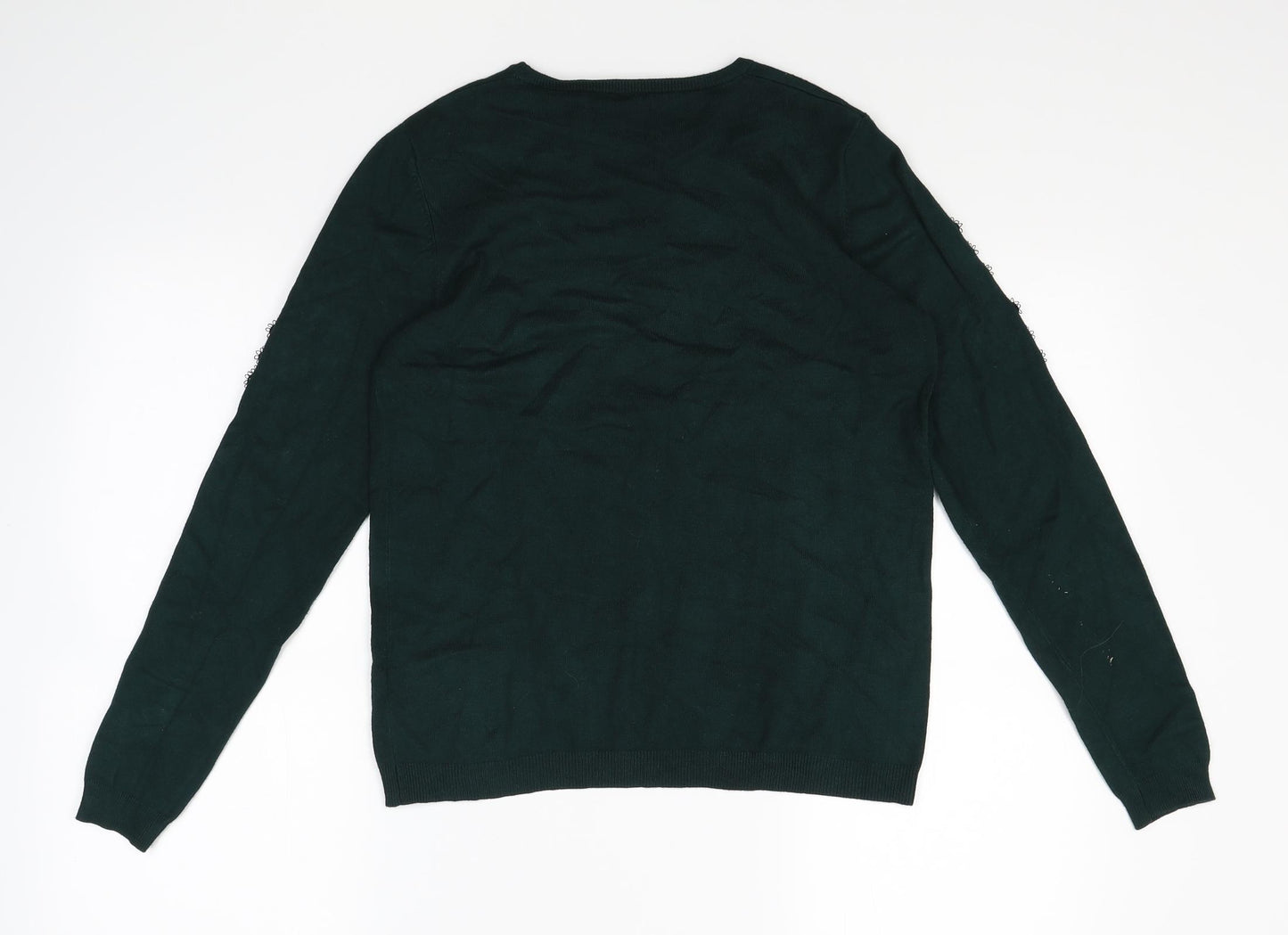Warehouse Womens Green   Pullover Jumper Size 10  - Lace