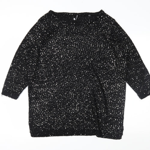 Capsule Womens Black   Pullover Jumper Size 20