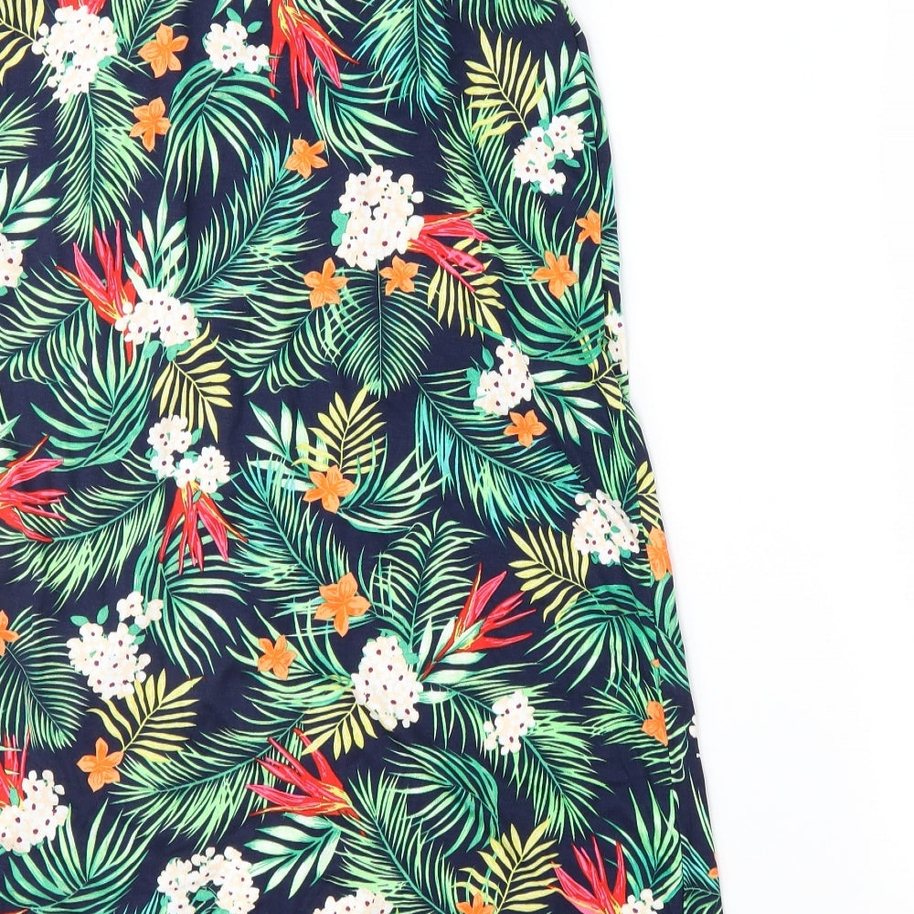 George Womens Green Floral  Wrap Skirt Size 12