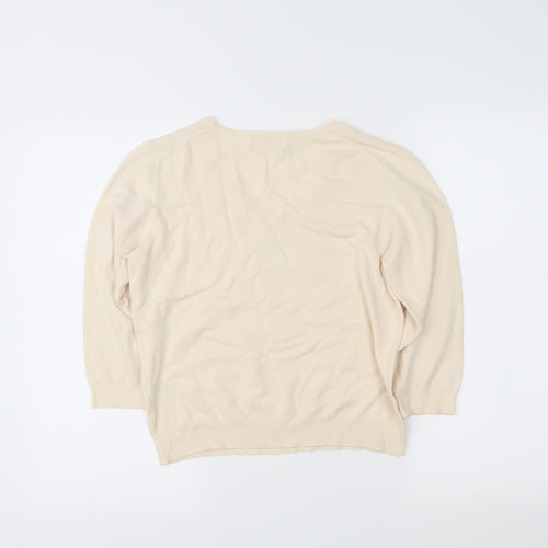 Marks and Spencer Womens Ivory   Pullover Jumper Size 14