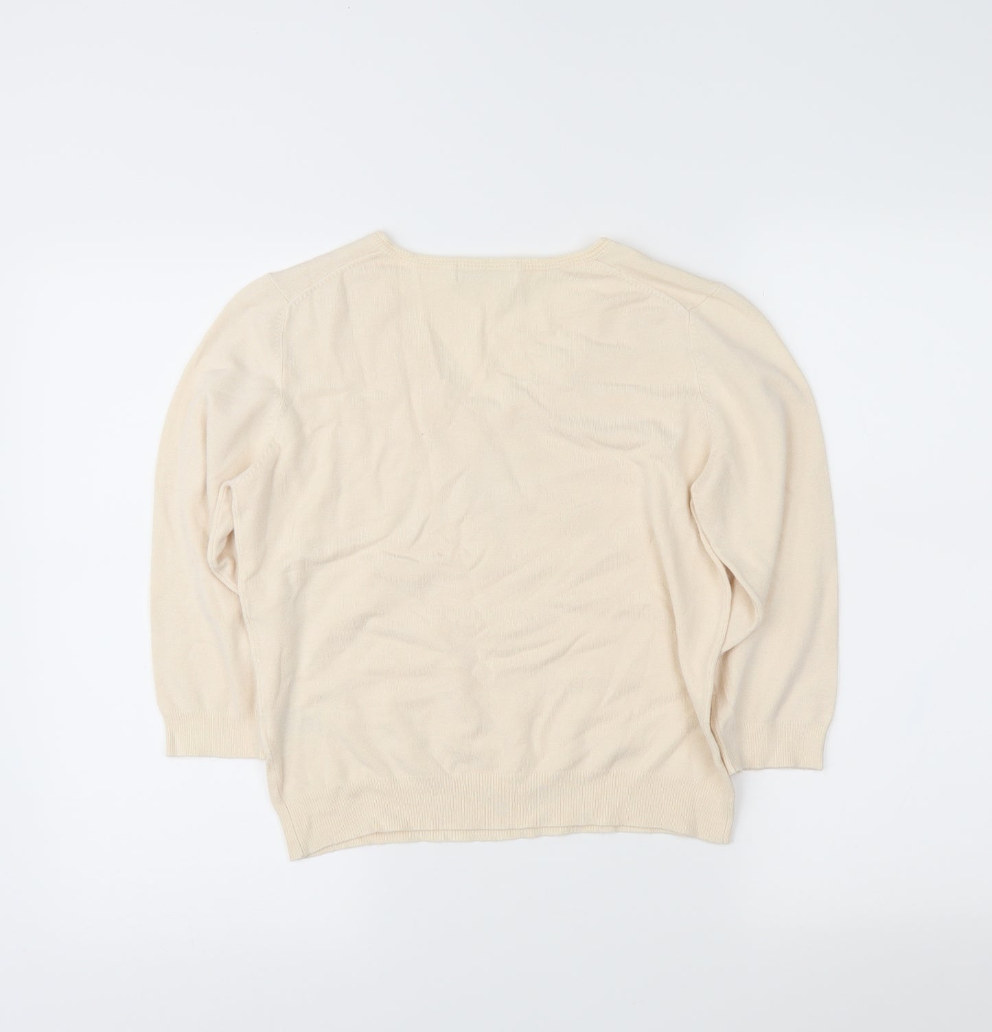 Marks and Spencer Womens Ivory   Pullover Jumper Size 14