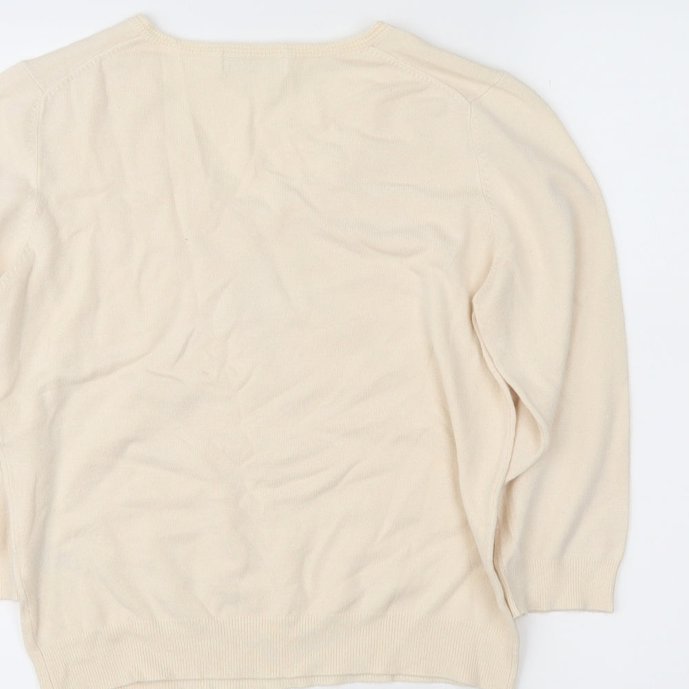 Marks and Spencer Womens Ivory   Pullover Jumper Size 14